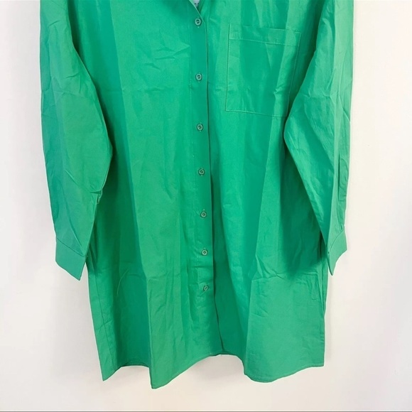 Princess Polly Green Button Front Shirt Dress Size 6 NEW Emersyn Collared - Picture 5 of 12